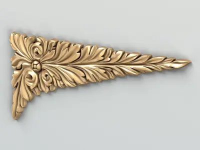 Carved decor corner 007 3D model