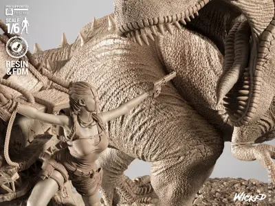 Wicked Video Games Tom Raider Diorama 3D print model