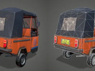 Bajaj Blender model Low-poly 3D model