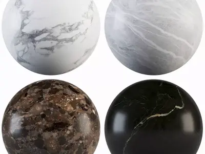 Marble 24 - Immortal-Thunder-Terrazzo-Luxury Black Texture