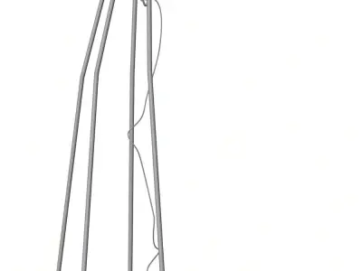 Black table lamp HG2 3D model