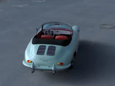 Porsche 356 Convertible HDRI 3D model