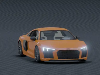 Audi R8 - v10 Low-poly 3D model