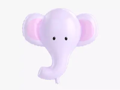 Elephant decoration foil balloon 10 3D model