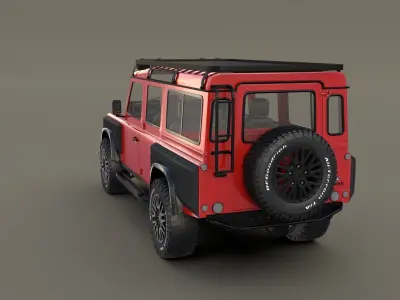 Land Rover Defender 110 Custom v2 with interior 3D model