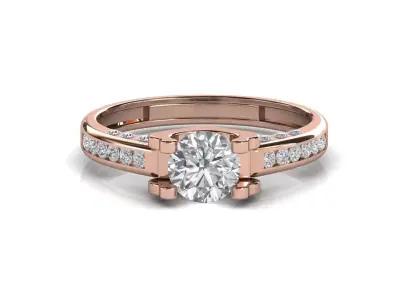 STL 3DM Print Ready Women Diamond Ring Lightweight Printable  3D print model 123