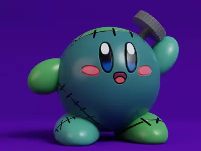 KIRBY - FRANKENSTEIN - HALLOWEEN Free 3D print model