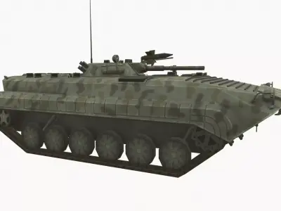 Armored Personnel Carrier BTR  Low-poly 3D model