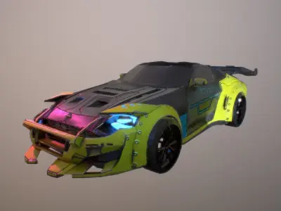 Cyberpunk Nissan Z Proto  Low-poly 3D model