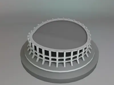 Art theatre LP Low-poly 3D model