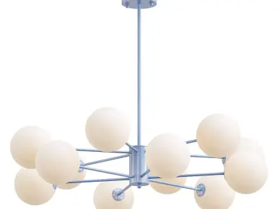 ballslight modern chandelier with balls hanging from ceiling 3D model