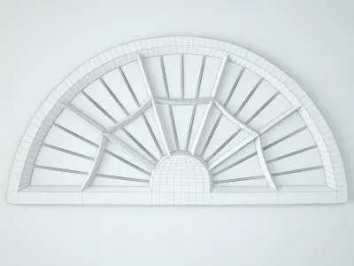 Antique Window Mirror 3D model