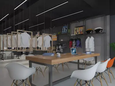 Shoe store interior 3D model