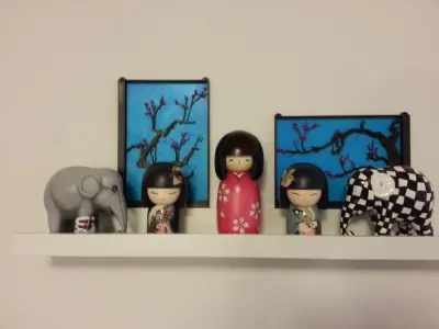 Japanese Cherry Tree Painting - Vertical Free 3D print model