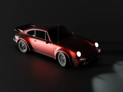 1975 Porsche 911 Turbo 3D model