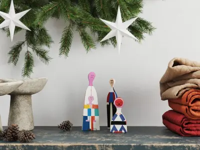 Christmas decor in scandinavian style 3D model