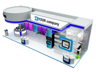 Booth Exhibition Stand a598b  3D model