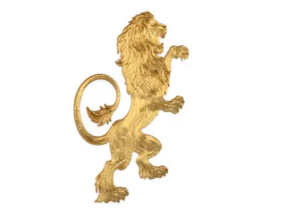 Heraldry Lion 03 3D print model