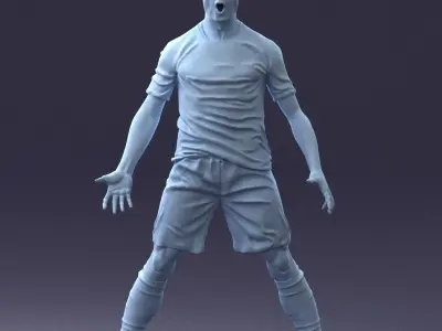 000226 Soccer Player in Celebration Pose 1123 3dp 3D print model