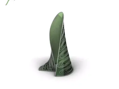 Grasshopper  EX  32  Kangaroo  Map on surface 3D model