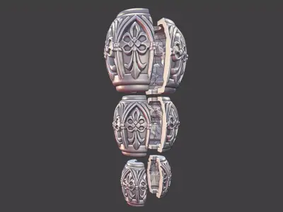 ORNATE BEAD THREE SIZES HALVED EASY CASTING BEADS 3D print model