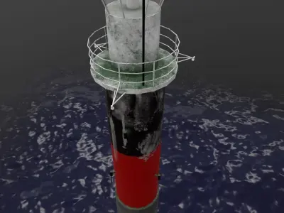 Light House Pinhatten Low-poly 3D model