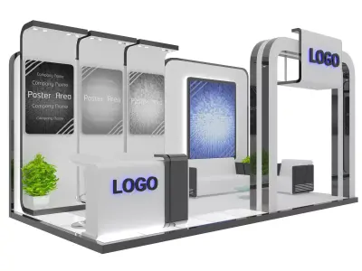 Booth Exhibition Stand a8 3D model