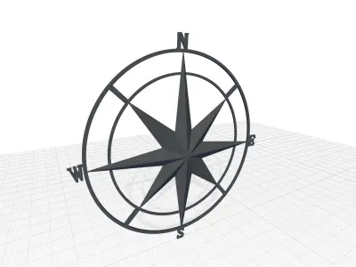 Metal Abstract Wall Decor 3D model