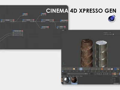 Construction Rebar metal reinforcement 3D model