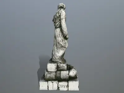 statue 5 Low-poly 3D model