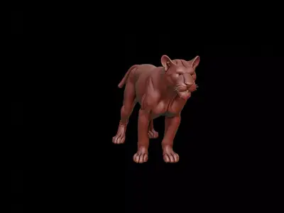 Panther Animal Sculpture 3D print model purchase