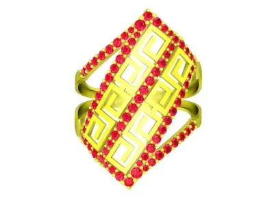 A5029 Luxury Fashion Diamond Women Ring 3D Print 3D print model