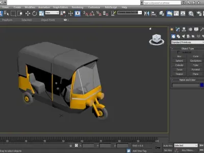 SanHok trishaw Free low-poly 3D model