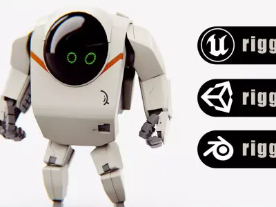 NEXT GEN BOT  Rigged for Unreal Engine - Unity - MIXAMO 3D model
