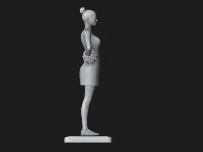 Cheerleader 3D print model