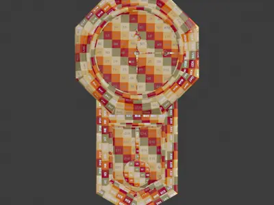 Vintage wall clock 3D model