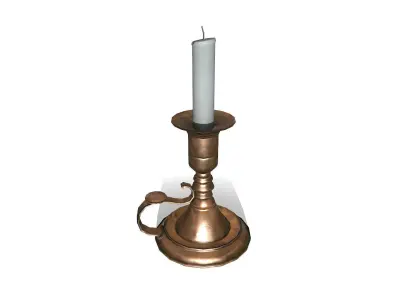Old Candle Low-poly PBR Free low-poly 3D model
