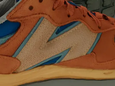 NEW BALANCE 3D SHOES - BLUE - ORANGE Low-poly 3D model