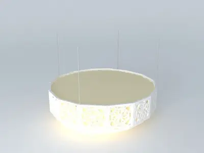 Chandelier light fixture with circular shape Free 3D model