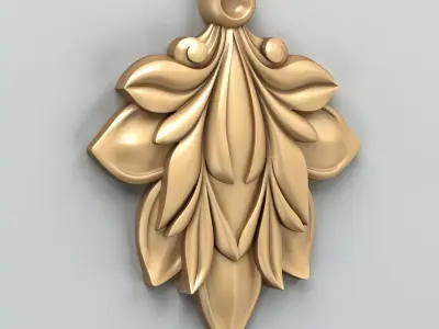 Carved decor central 047 3D model