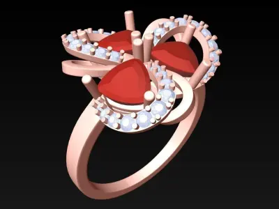 Stone Ring - Womens Rings - GN251 3D print model