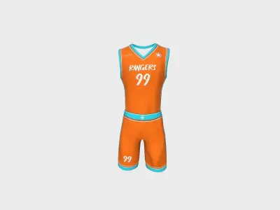 Basketball Fantasy Team Rangers Uniform - Character Design Low-poly 3D model