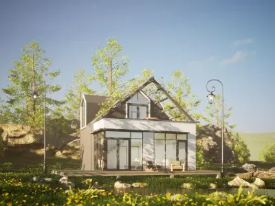 044Modernhouse2f96m2 3D model