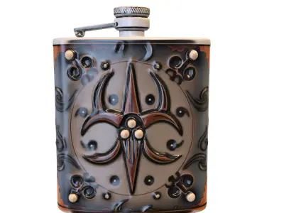 Drinking Flasks Low-poly 3D model