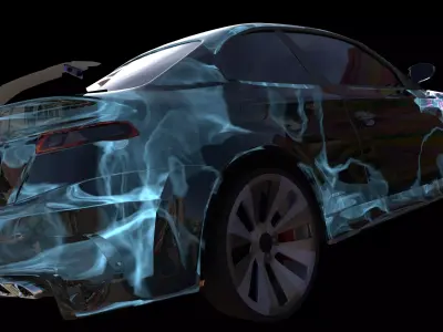 Airbrushed sports car 3D model