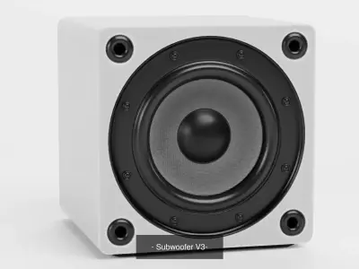 -White Speakers- 3D Model Collection