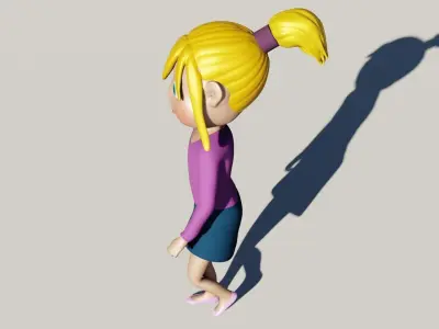 Character model 3d Tiffany rigged 60 animations 3D model
