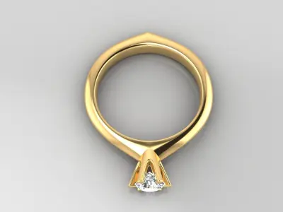 Ring M26    The luxury female ring with gem wedding 3D print model