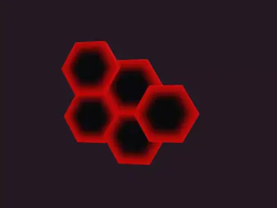 beehive hexagon lamp wall lamp decoration gaming room fire style Low-poly 3D model