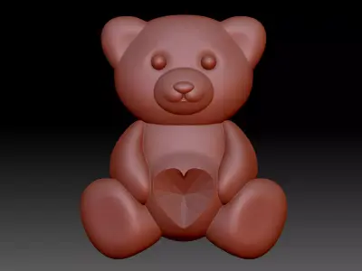 Bear heart  3D print model